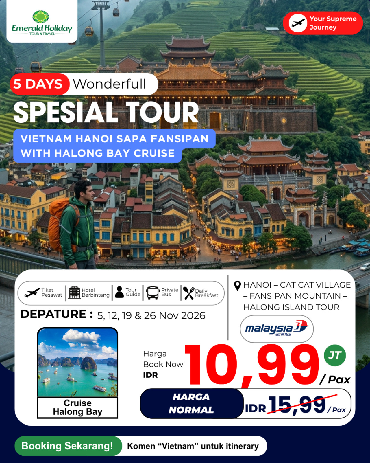 5D WONDERFULHANOI 5,12,19,26 NOV 26